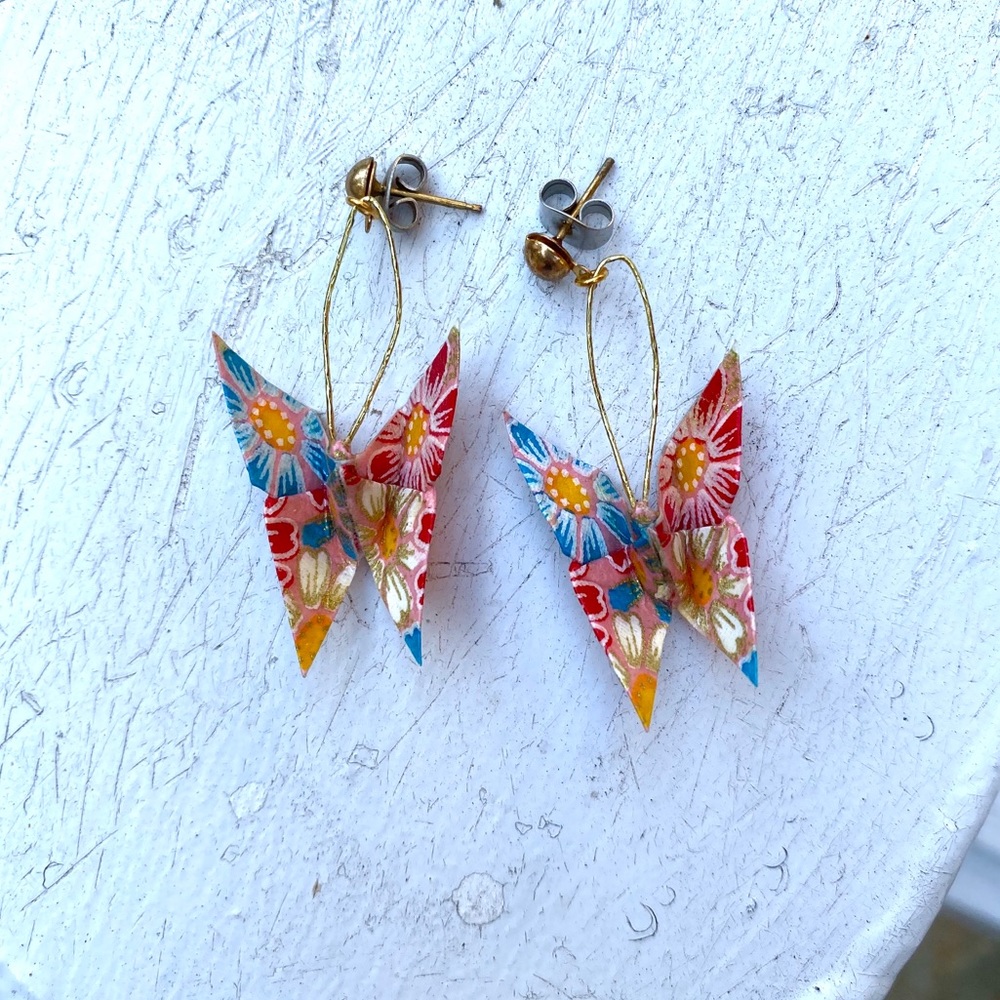 Origami Butterfly Earrings